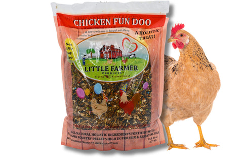 Little Farmer Chicken Fun-DOO bag with non-GMO, soy-free formula for flocks.