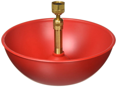 Little Giant automatic poultry fount bowl, 8.5 inch diameter, steady water access for birds.