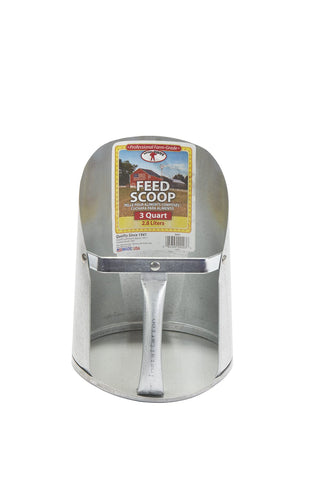 Little Giant galvanized feed scoop 3 quart for quick, mess-free livestock feeding.