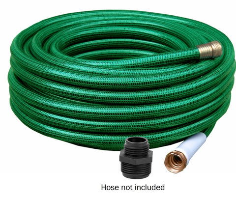 Little Giant GH-1 black adapter enables reliable water flow with garden hoses.
