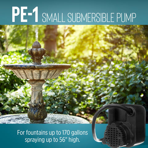 Little Giant PE-1 1/4-inch MNPT discharge supports easy water transfer.