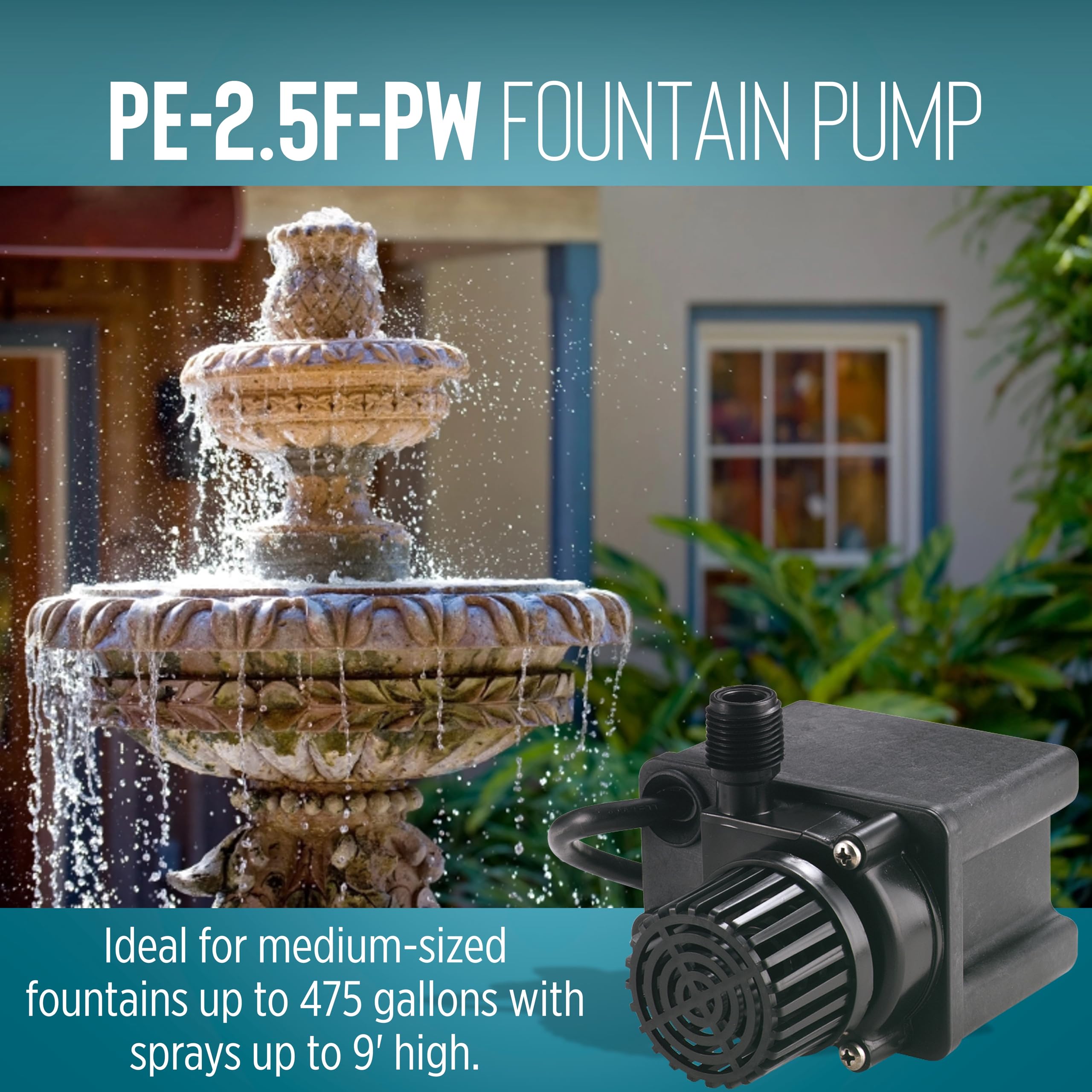 Little Giant PE-2.5F-PW 115V motor runs continuously for reliable circulation