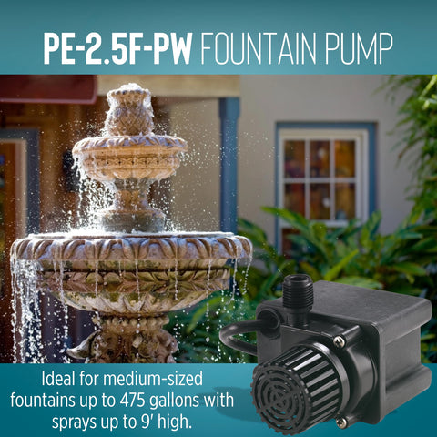 Little Giant PE-2.5F-PW 115V motor runs continuously for reliable circulation