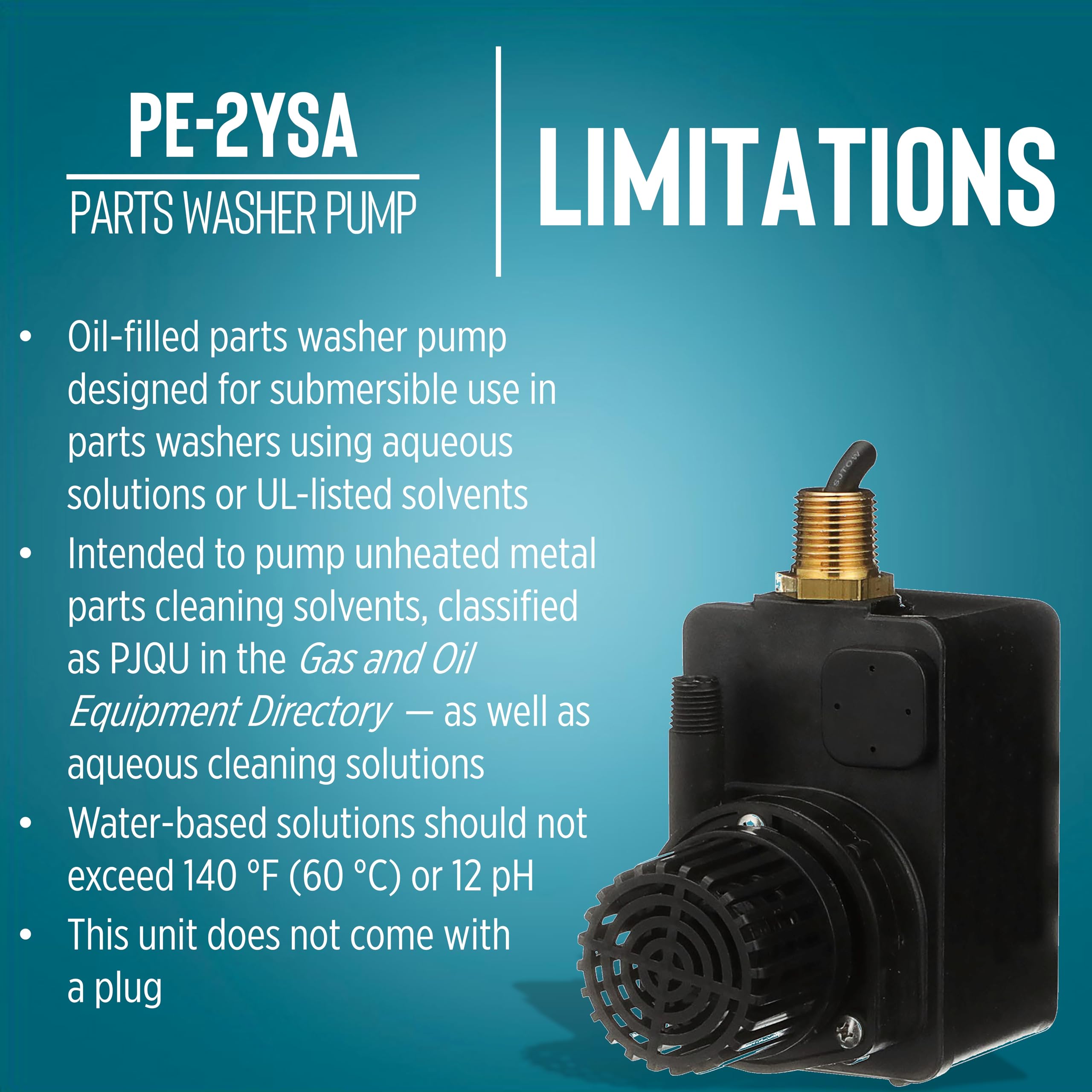 Little Giant PE-2YSA nylon volute and impeller optimize efficient flow