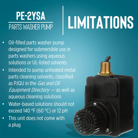 Little Giant PE-2YSA nylon volute and impeller optimize efficient flow