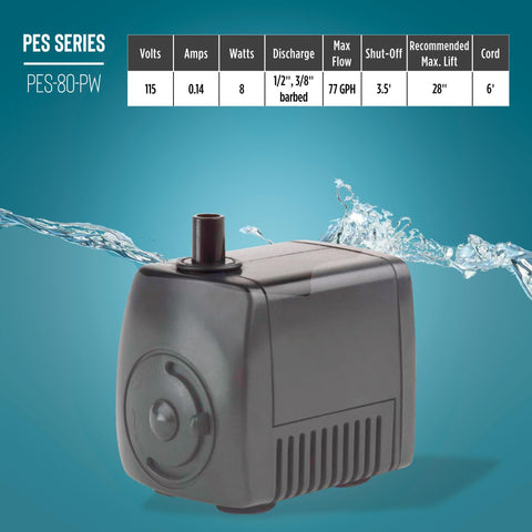 Little Giant PES-80-PW used in hydroponics setup illustrating versatility