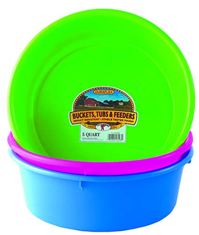 Little Giant plastic utility pan side view ideal for livestock feeding and workshop tasks.
