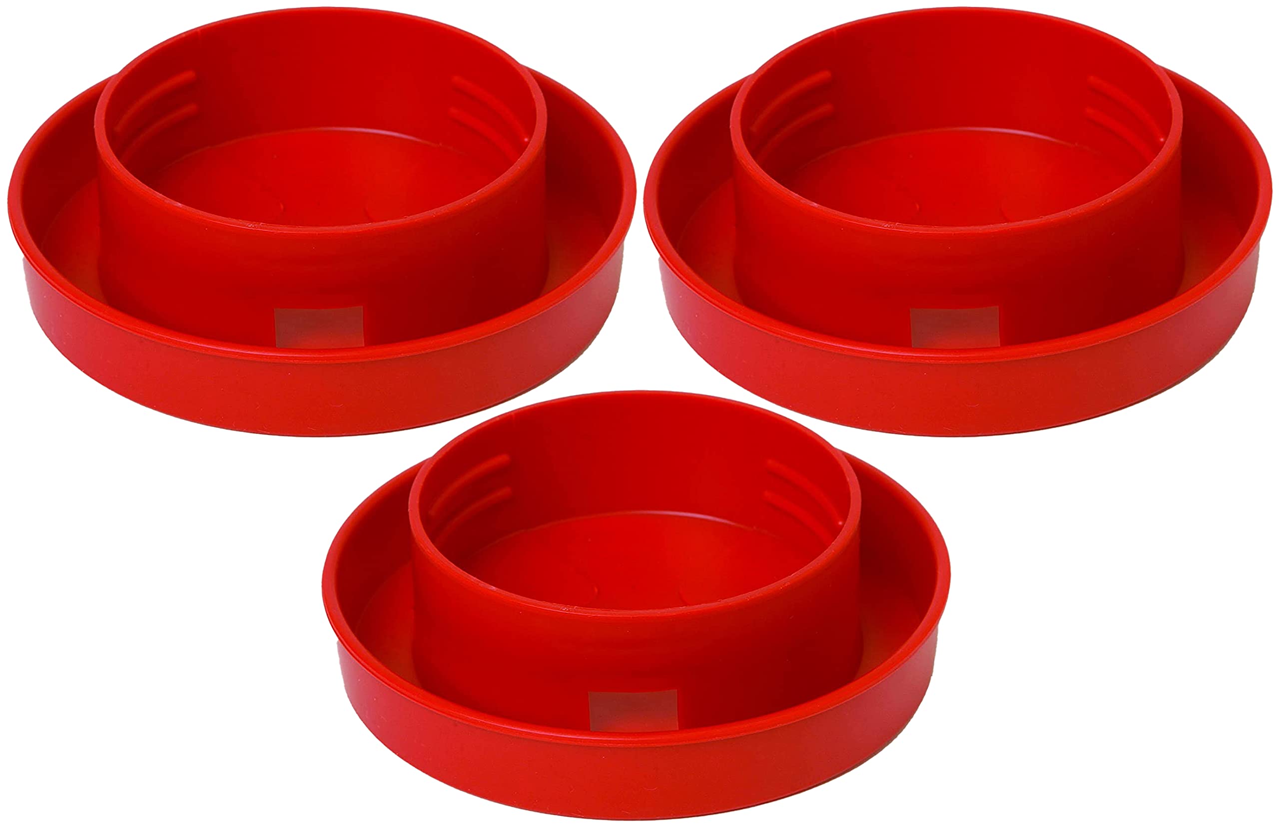Little Giant Quail Waterer Base 3-pack assembled offers stable hydration for quail enclosures.