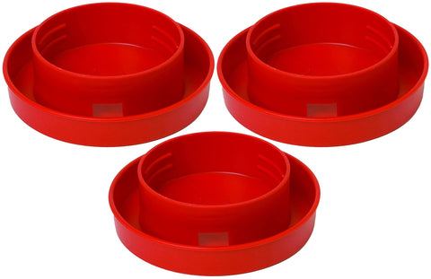 Little Giant Quail Waterer Base 3-pack assembled offers stable hydration for quail enclosures.
