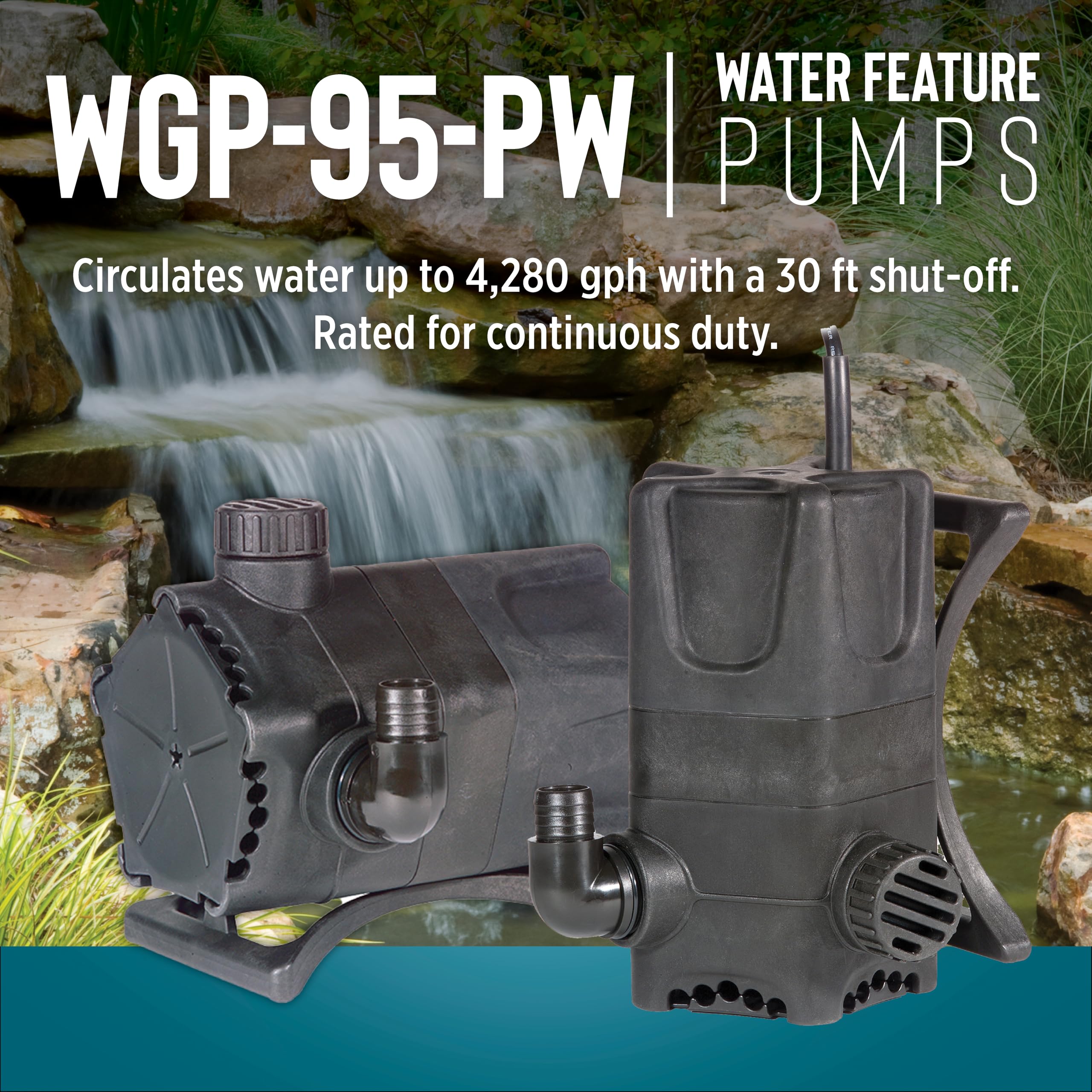 Little Giant WGP-95-PW 16-foot cord for flexible pond setup and reach