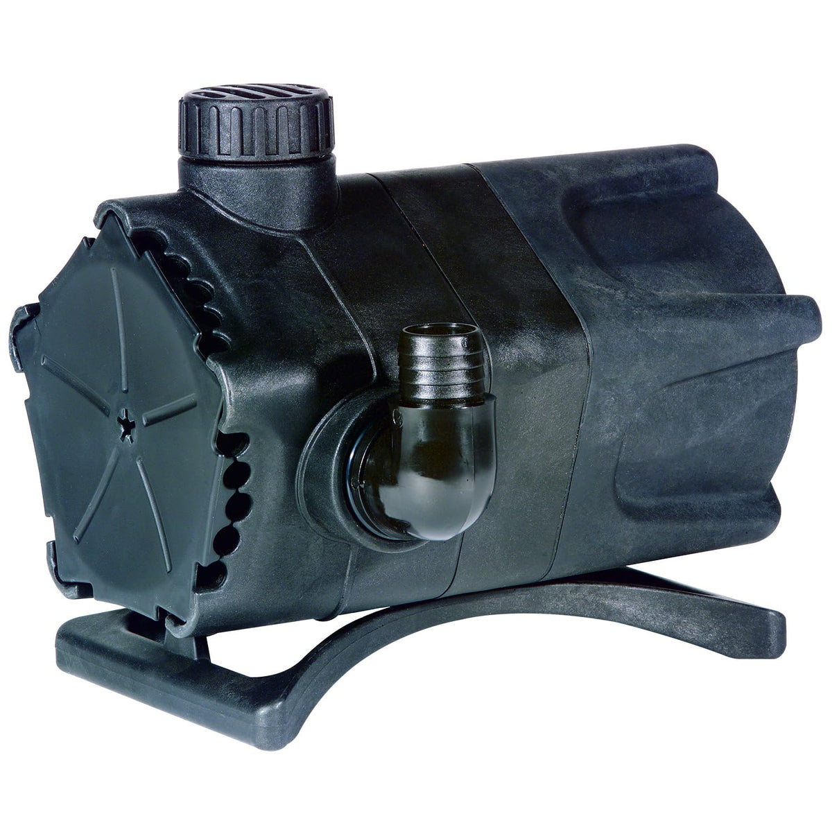 Little Giant WGP-95-PW dual discharge front view showing two output ports for waterfalls