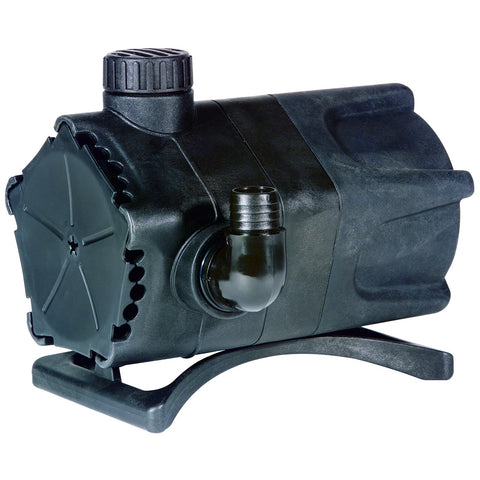 Little Giant WGP-95-PW dual discharge front view showing two output ports for waterfalls