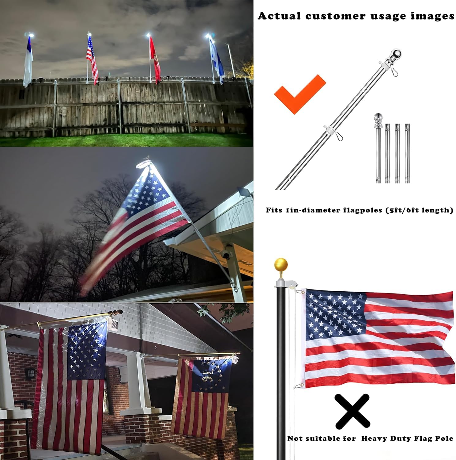 Little Joke black flag light blending with home exterior for yard decor