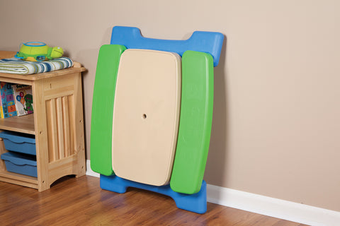 Little Tikes Easy Store Picnic Table for indoor or outdoor use, durable and family-friendly.