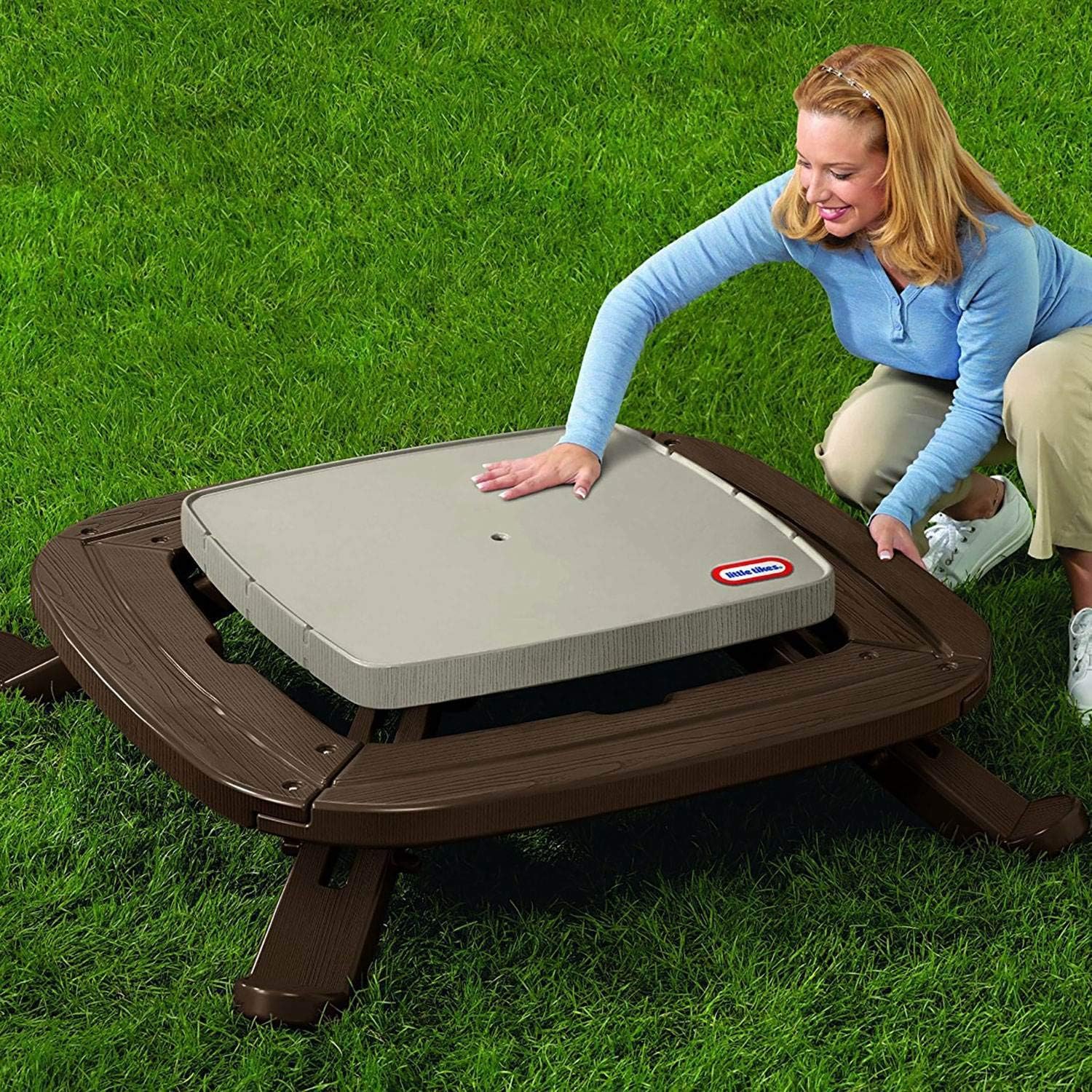 Little Tikes sturdy bench supports up to 200 pounds for multiple kids