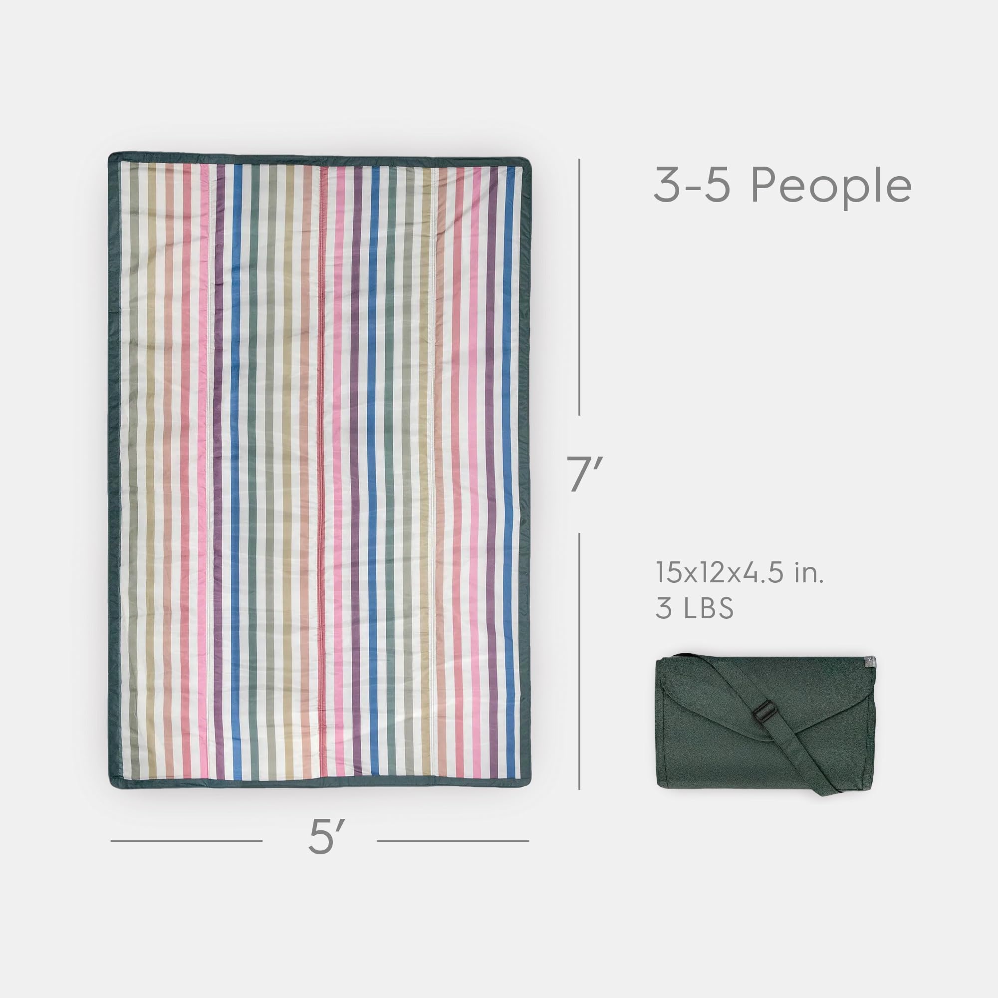 Little Unicorn blanket with water-resistant fabric ready for beach or park days.