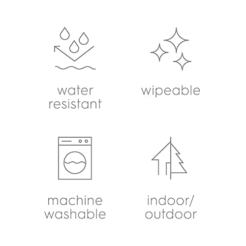 Little Unicorn durable surface resists sand and dampness for comfortable days outside.