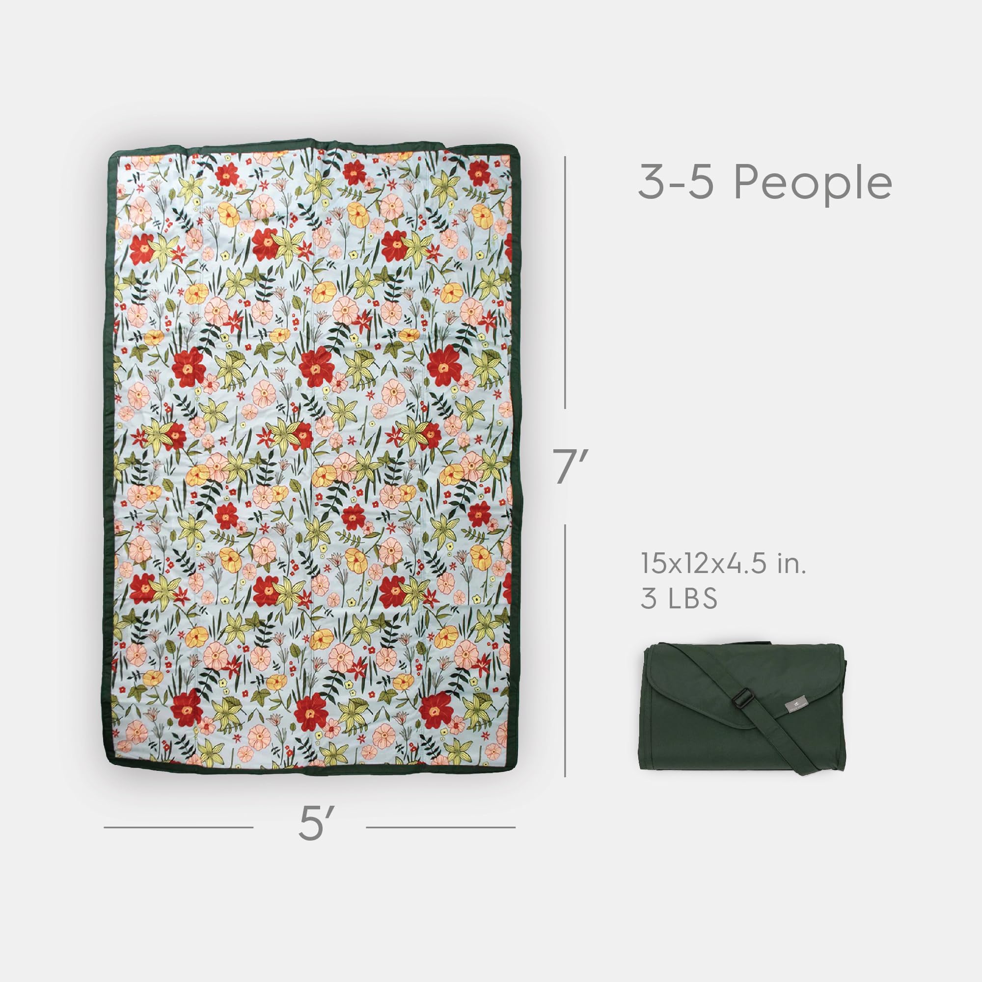 Little Unicorn water-resistant blanket on the beach stays dry for comfort.