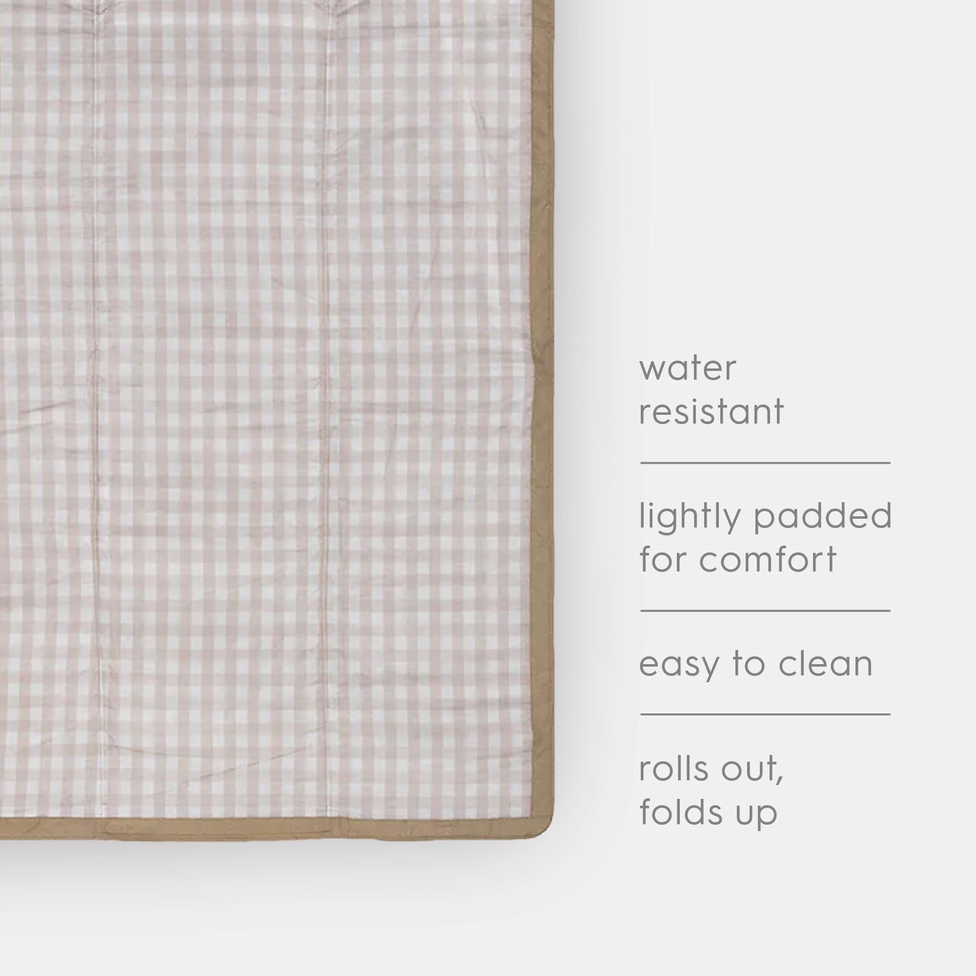 Little Unicorn xl picnic blanket spread on a beach, generous 5x10 footprint.