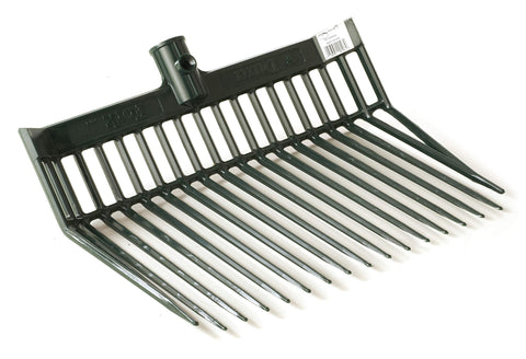 Little Giant DuraFork pitch fork head with angled tines reduces spill and mess during use