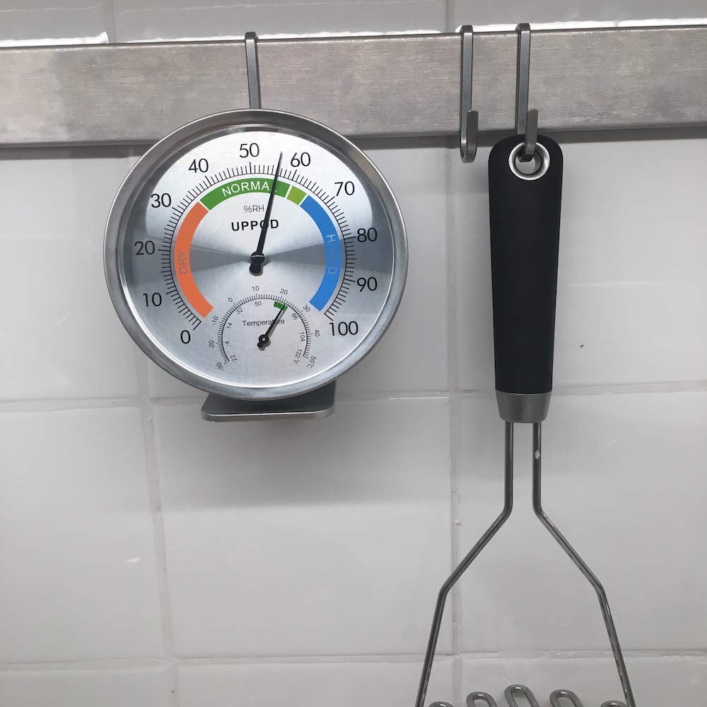 Wall mount option for LittleGood hygrometer in kitchen or greenhouse