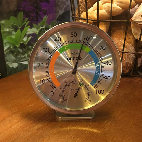 LittleGood hygrometer with stand for desk or shelf placement