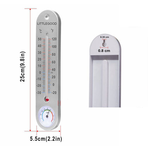 LittleGood 9.8-inch unit mounted on wall for compact climate tracking