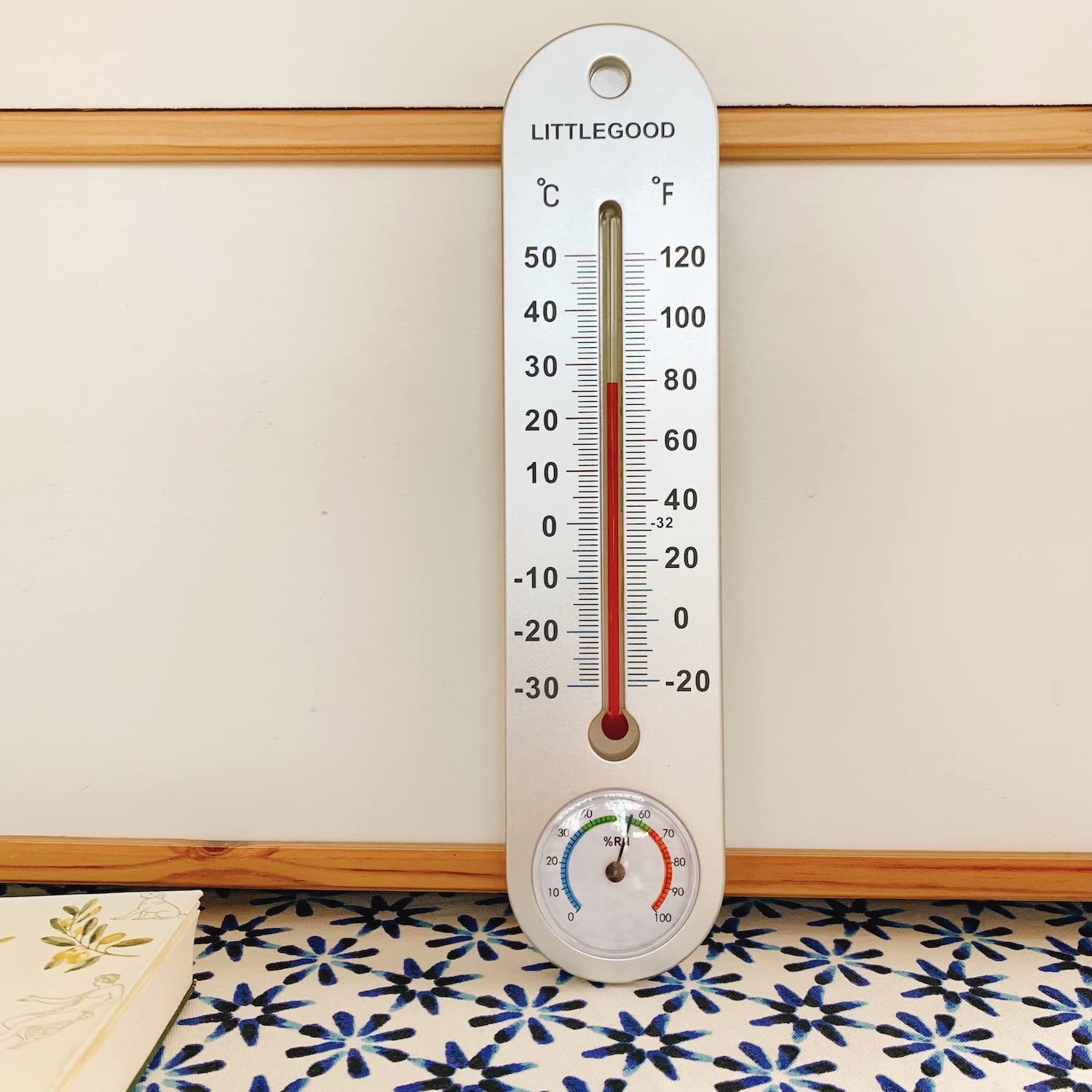 LittleGood mechanical thermometer with glass tube for maintenance-free readings