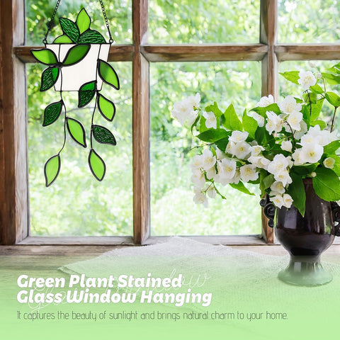 LittleVoleSherry faux plant suncatcher provides year-round charm.