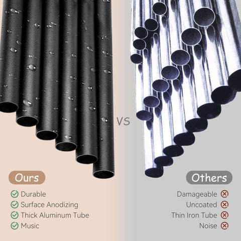Litu adjustable firing pin wind chimes capture breeze for adjustable tones.