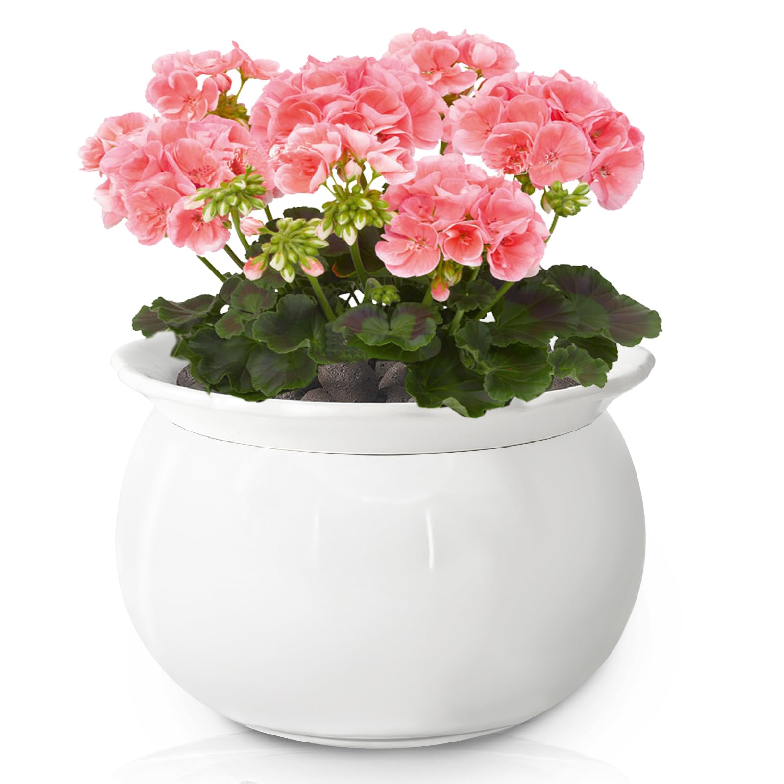 LITUDISO 6-inch African Violet pot inside view with absorbent inner pot for steady moisture