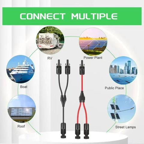 Easy installation for quick solar upgrades and parallel panel wiring
