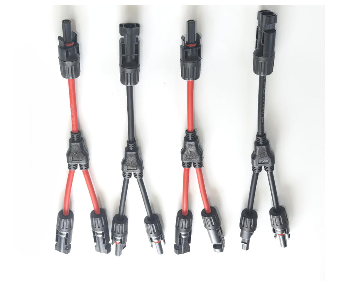 LiuBaiWuQuStars MC4 Y connector for parallel solar panel wiring enabling scalable setups
