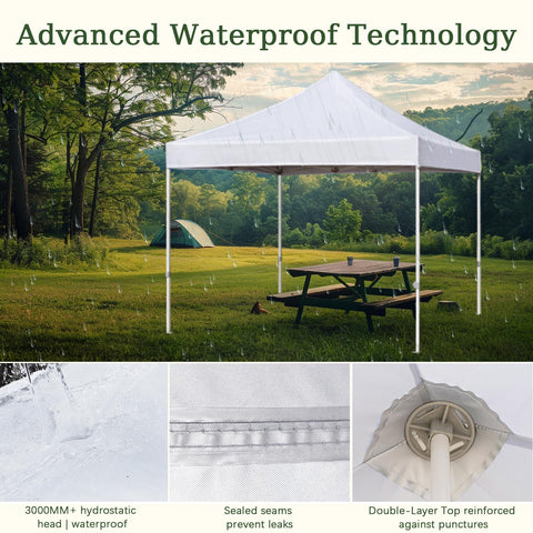LIUJIAYI 10x10 canopy top 3000mm waterproof keeps rain out.