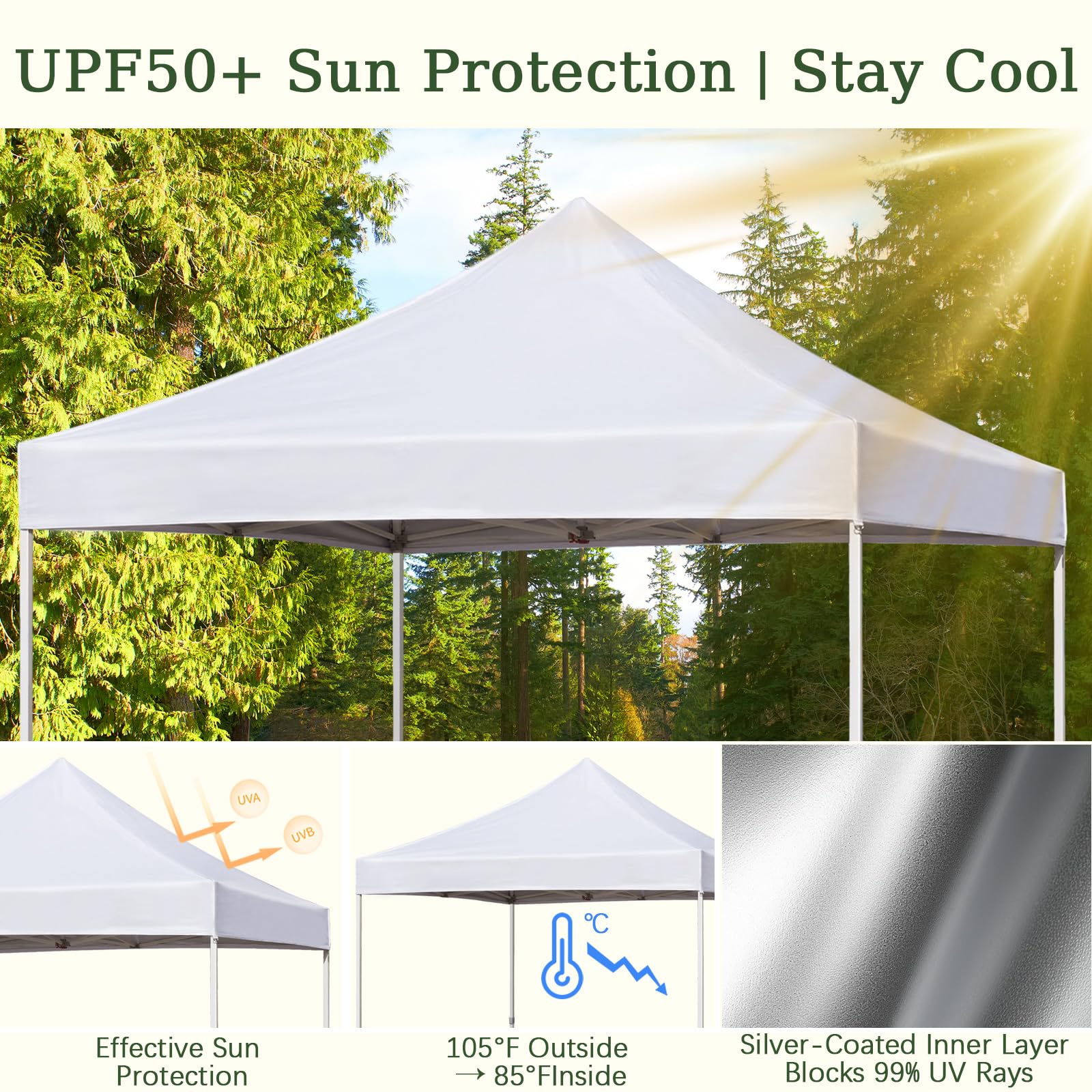 LIUJIAYI 10x10 canopy top reinforced stitching boosts durability.