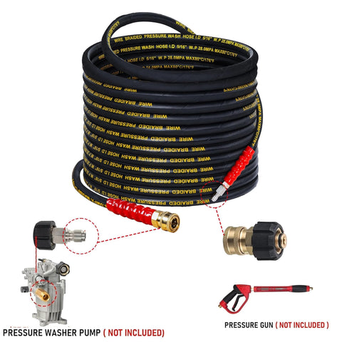 LIULO TOOL 100 ft hose quick-connect assembly enables fast, secure setup.