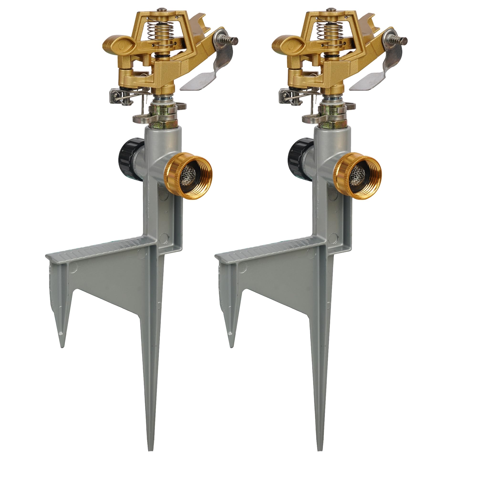LIULO TOOL zinc alloy impact sprinkler assembly shows durable outdoor design for lawns
