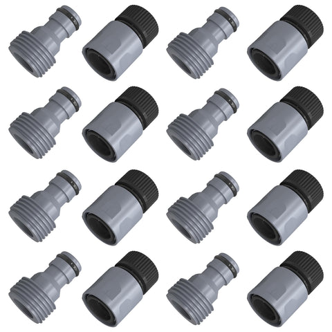 LIULO TOOL 8-sets garden hose quick connector pack for effortless water setup