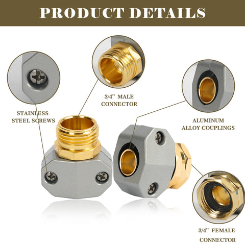 LIULO TOOL aluminum hose connector female component ready for quick assembly.