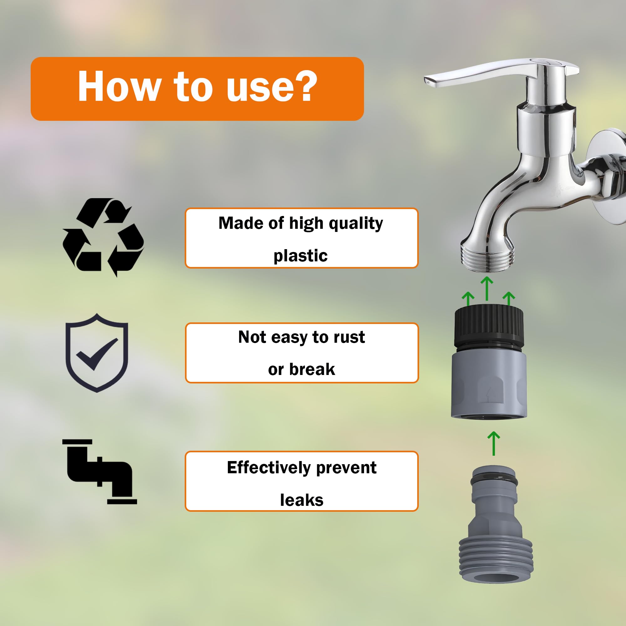LIULO TOOL anti-corrosion hose fittings resist wear in outdoor garden environments