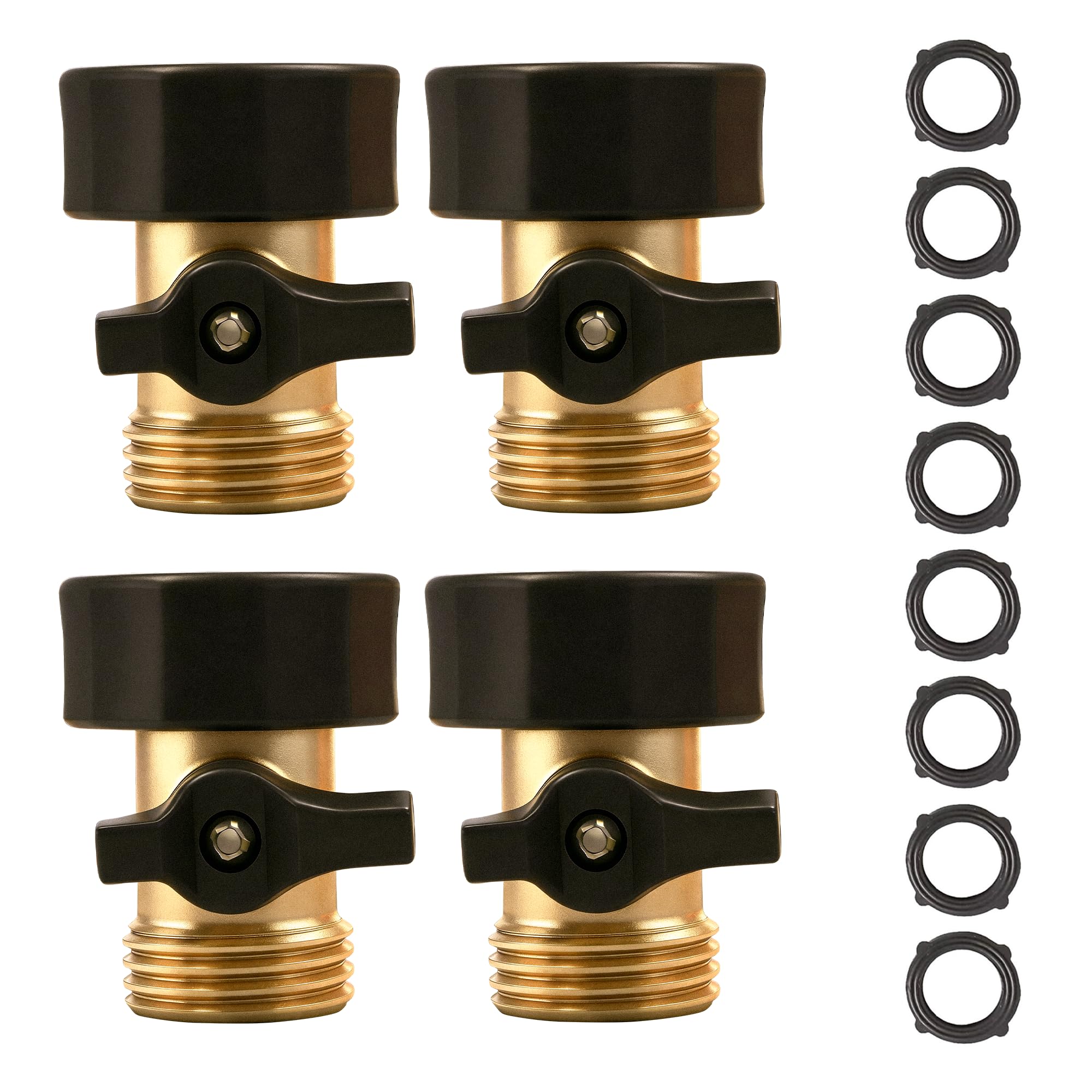 LIULO TOOL brass shut-off valve close-up showing durable construction.