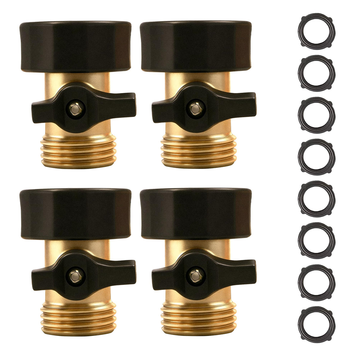LIULO TOOL brass shut-off valve close-up showing durable construction.