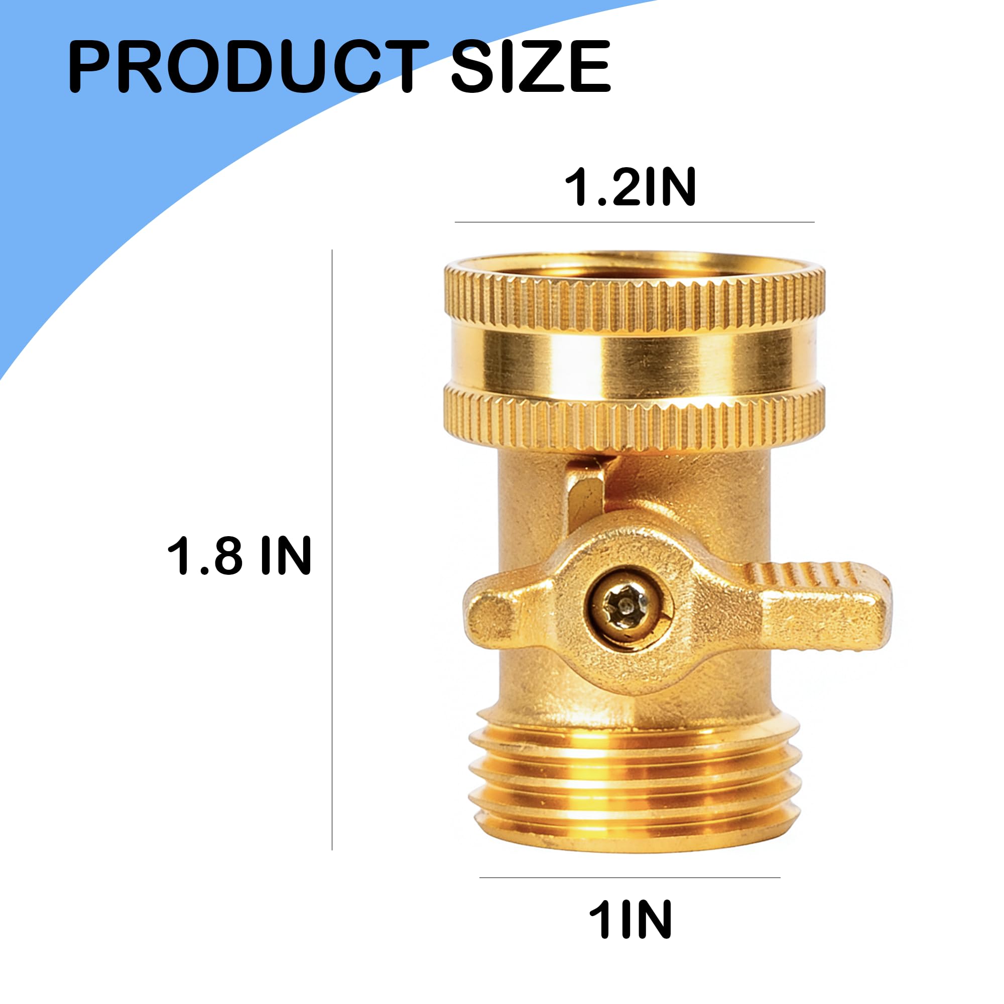 LIULO TOOL shut-off valve in use on hose demonstrating steady flow control