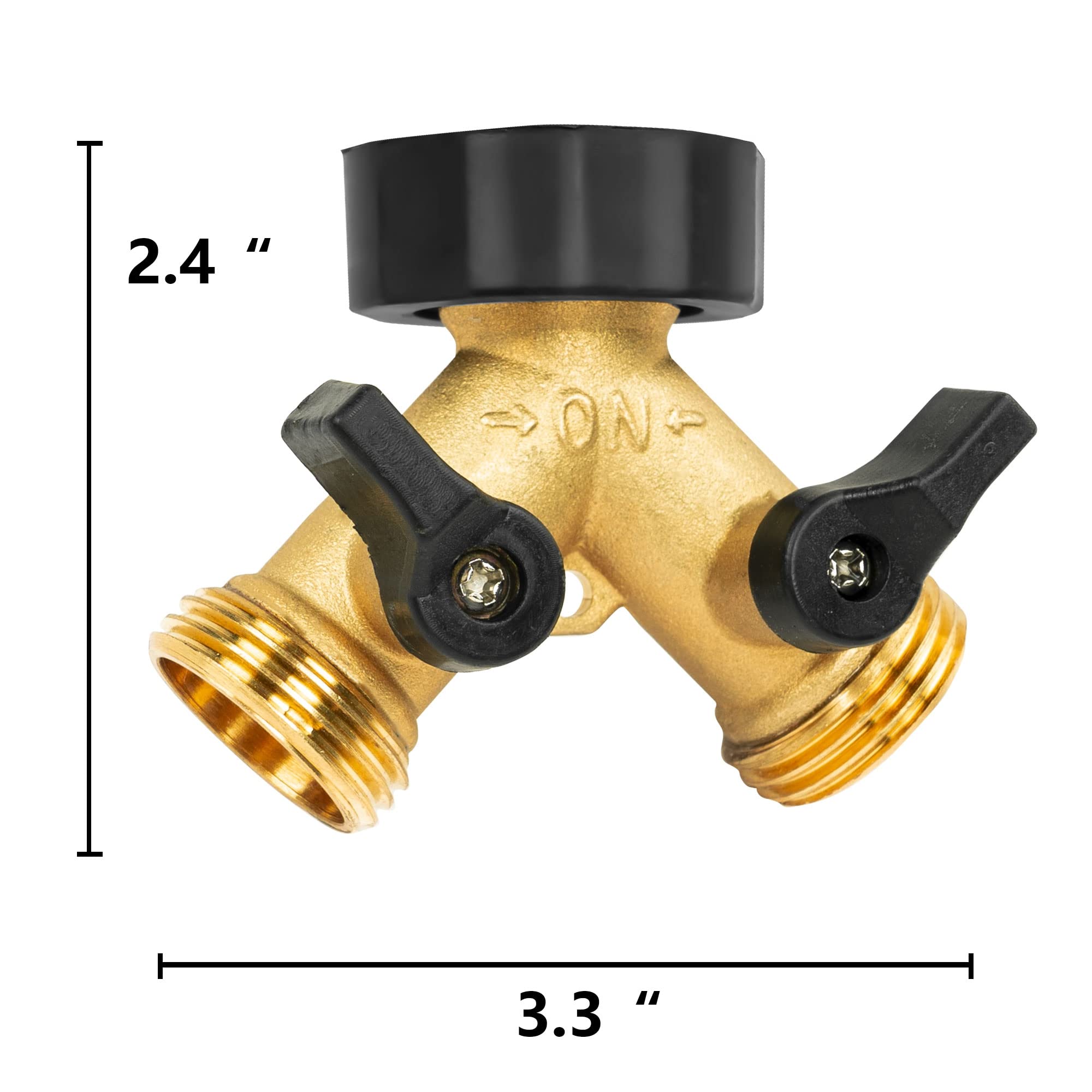 LIULO TOOL brass hose splitter 2-outlets for irrigation versatility