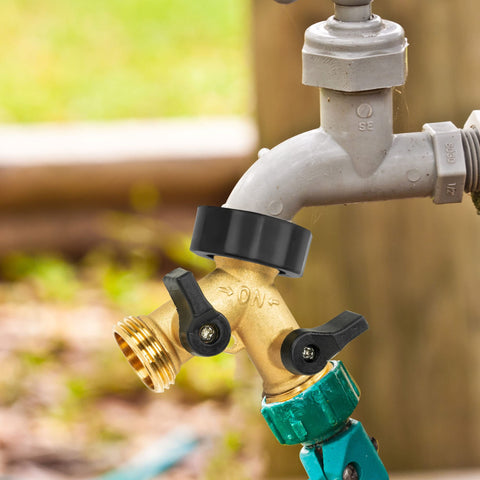 LIULO TOOL dual outlet backyard setup for efficient irrigation