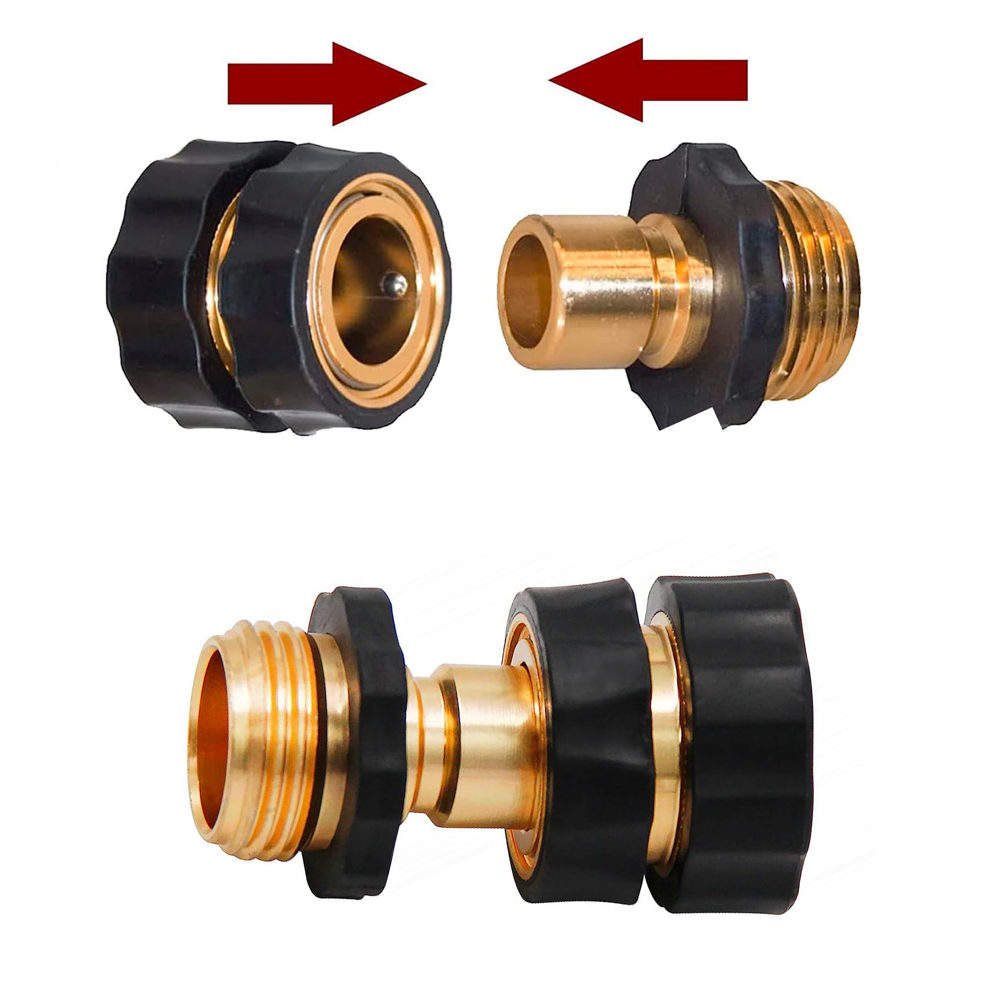 LIULO TOOL garden hose connector with easy-release design