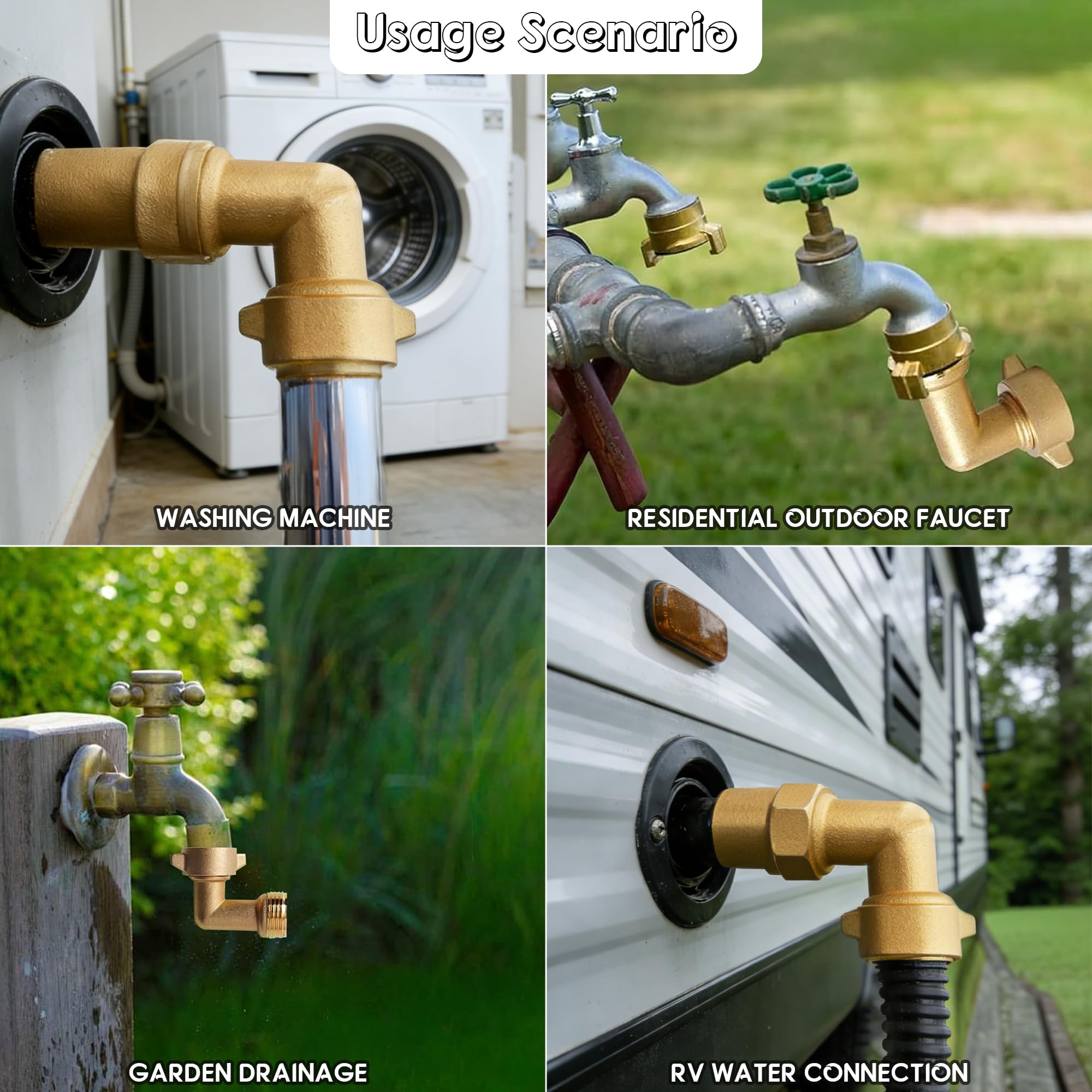 LIULO TOOL garden hose elbow attachment reduces strain on hoses