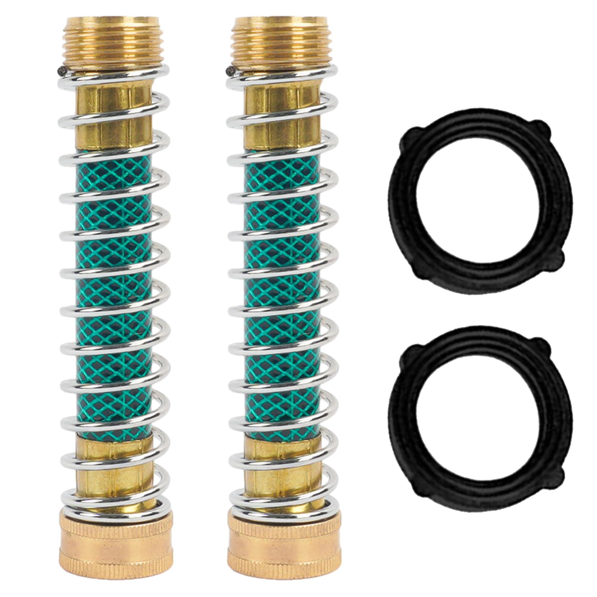 LIULO TOOL garden hose protector with coil spring guarding against kinks during watering