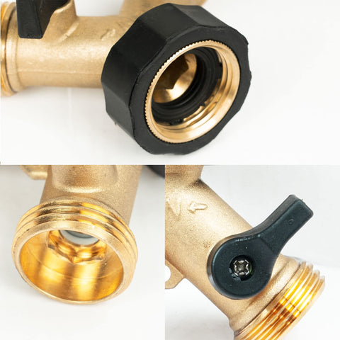LIULO TOOL hose splitter side view shows sturdy build and brass body