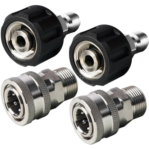 LIULO TOOL pressure-washer quick connect kit assembly shows easy, secure connections up to 5,000 PSI.